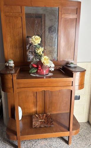 Consolle legno con specchio - consolle,