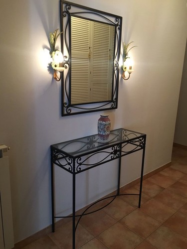 Consolle con specchio ferro - consolle,